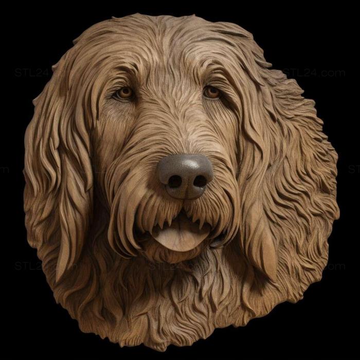 Nature and animals (Otterhound dog 3, NATURE_3195) 3D models for cnc